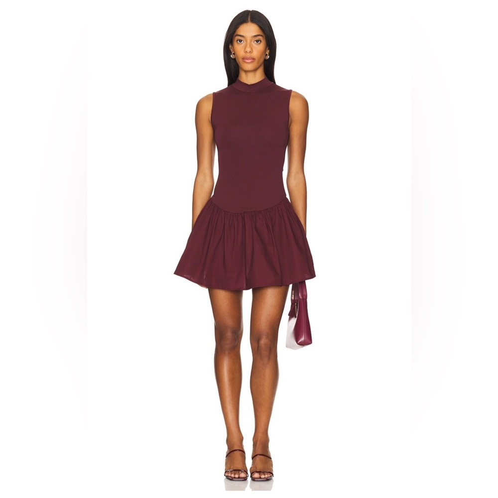 NWT WeWoreWhat Mockneck Dress in Eggplant size M